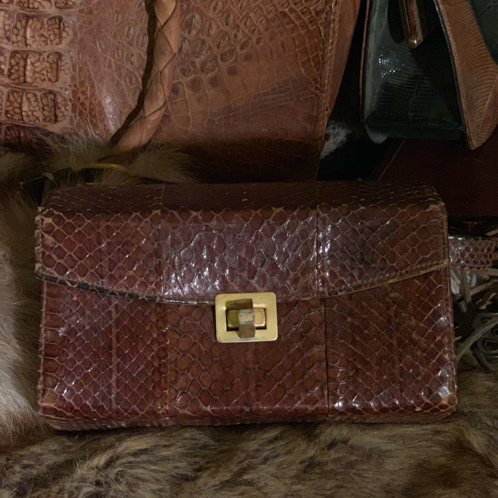 Snake bag clutch